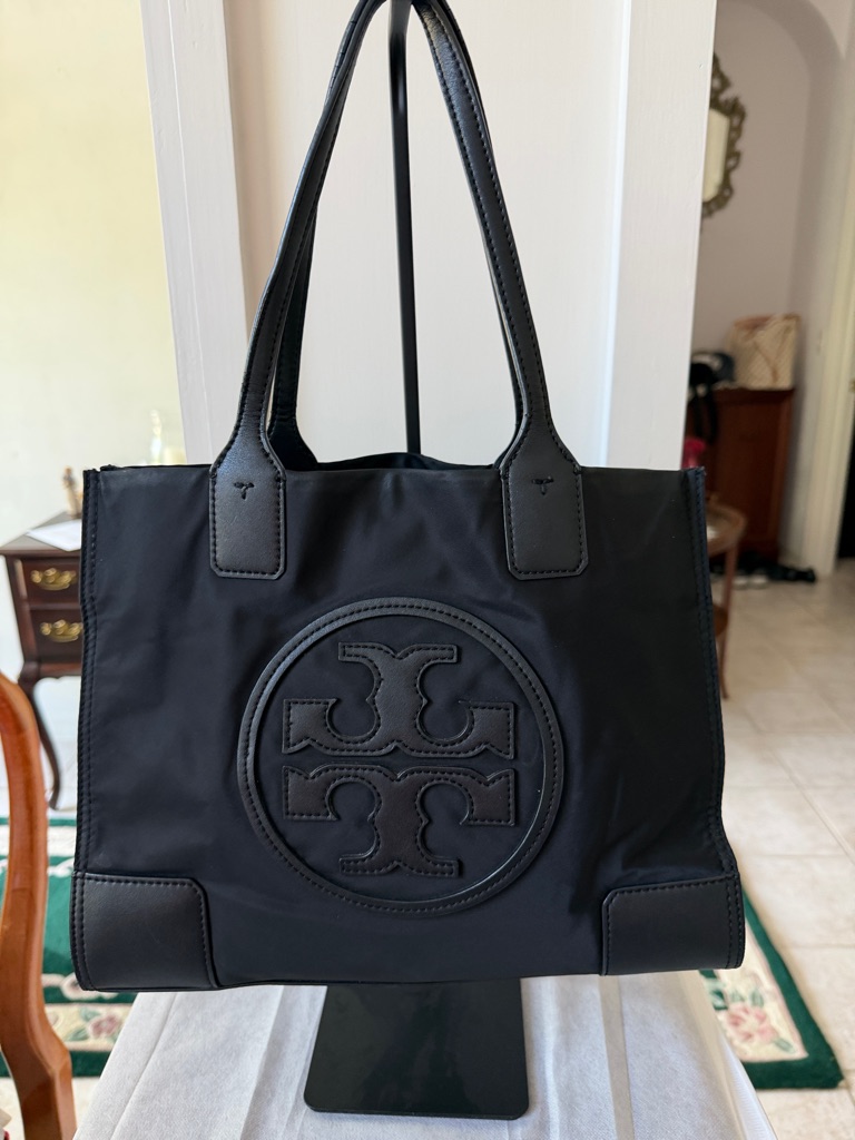 Tory Burch Ella Black Nylon Tote